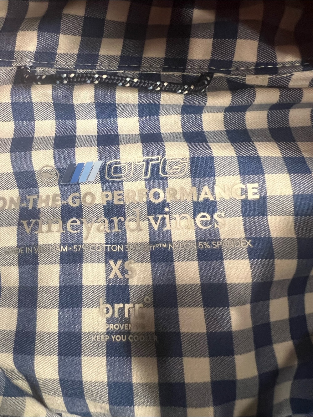 Vineyard Vines Blue and White Check Button-Down Shirt